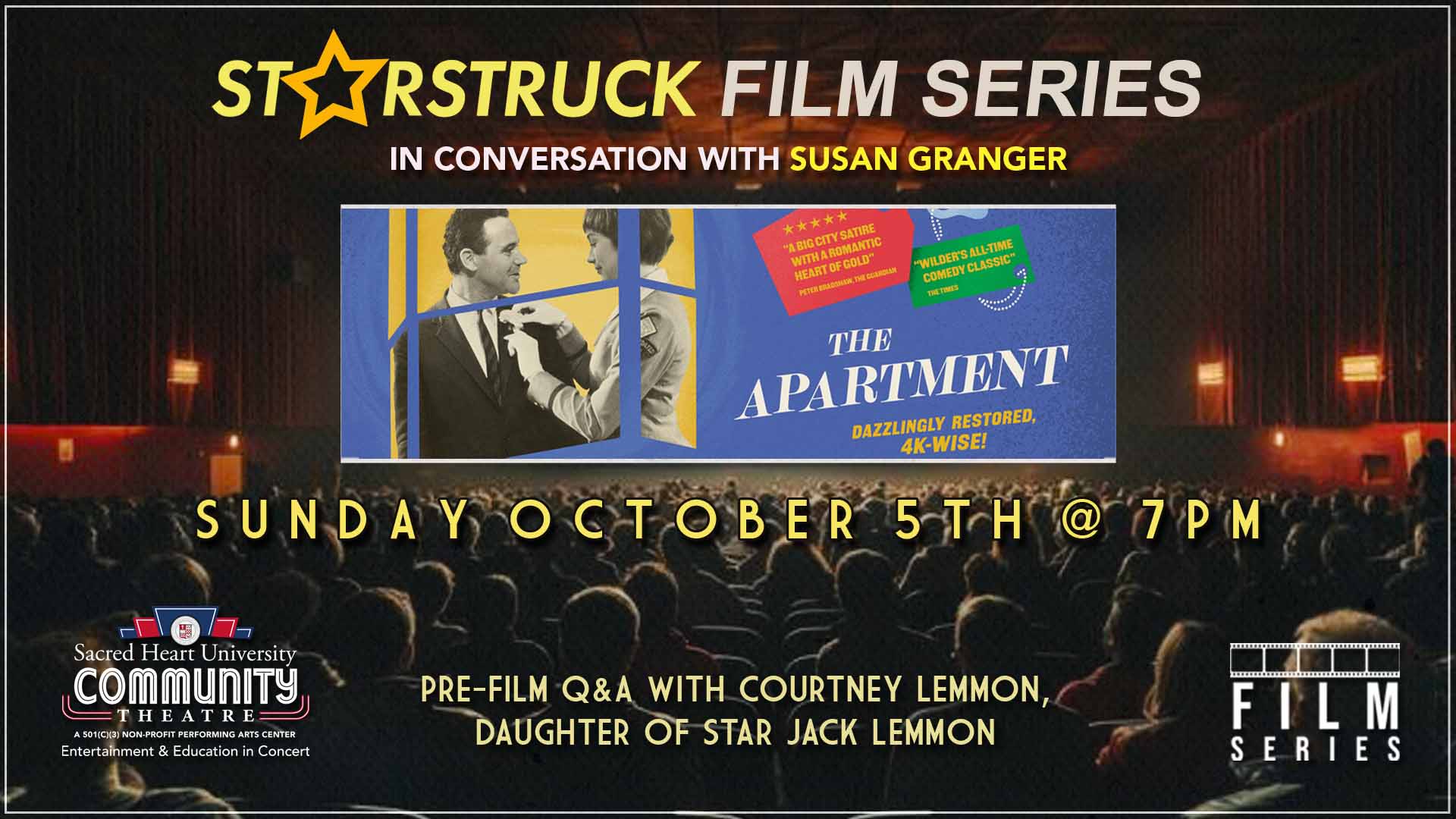 STARSTRUCK SERIES: The Apartment with Courtney Lemmon in conversation with Susan Granger