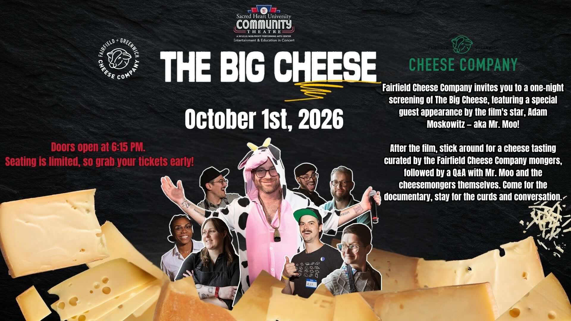 The Big Cheese movie, panel discussion and cheese tasting
