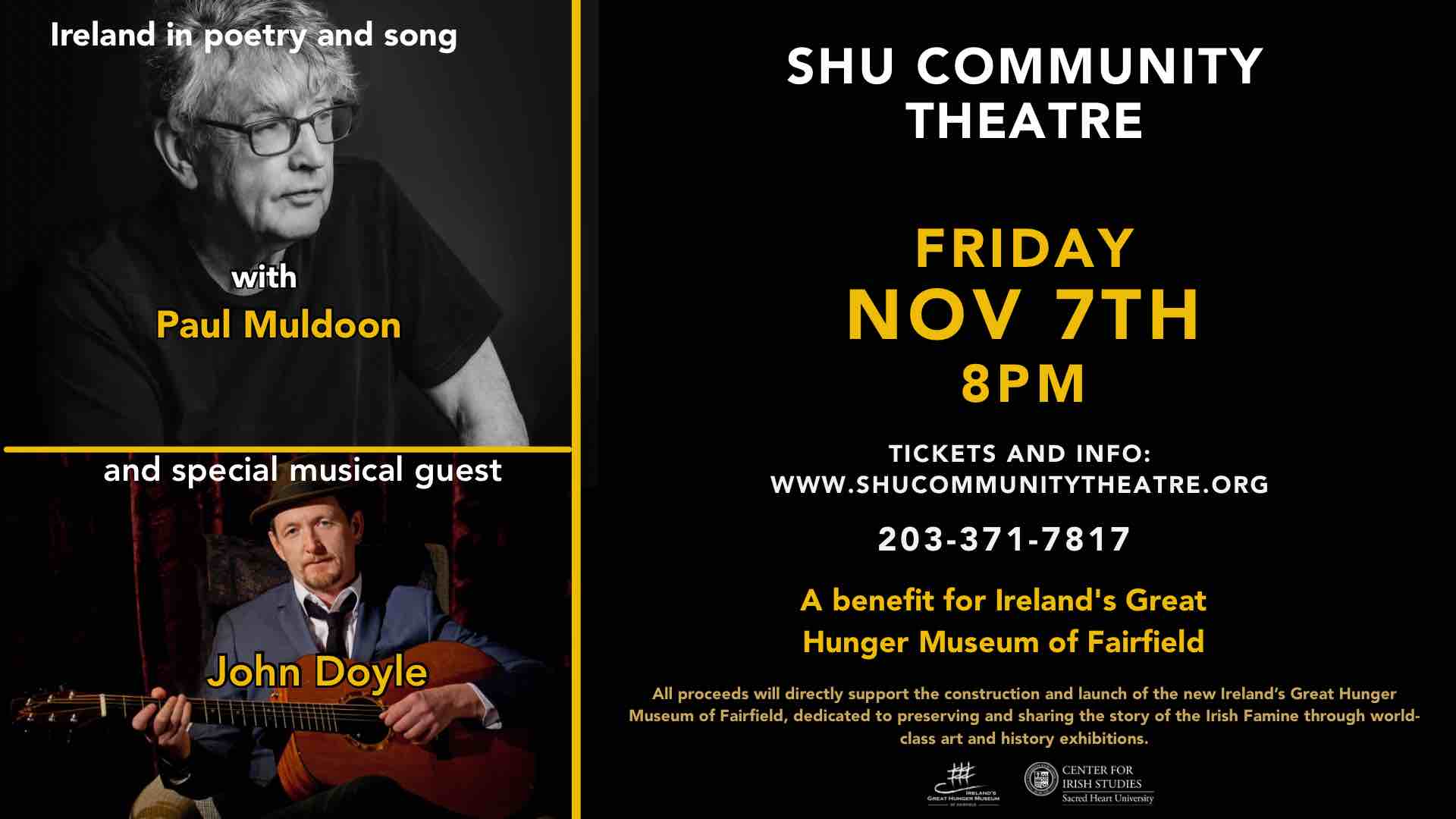 Ireland in Poetry and Song with Paul Muldoon and Special Musical Guests