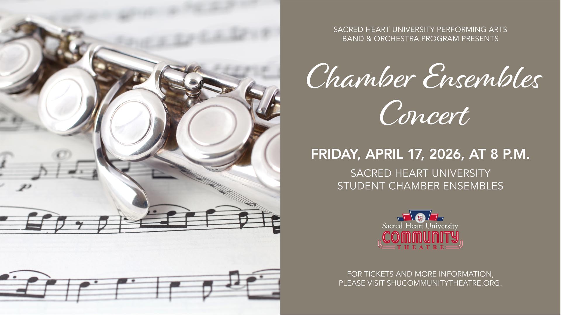 Sacred Heart University Performing Arts Band & Orchestra Program Presents: Chamber Ensembles Concert